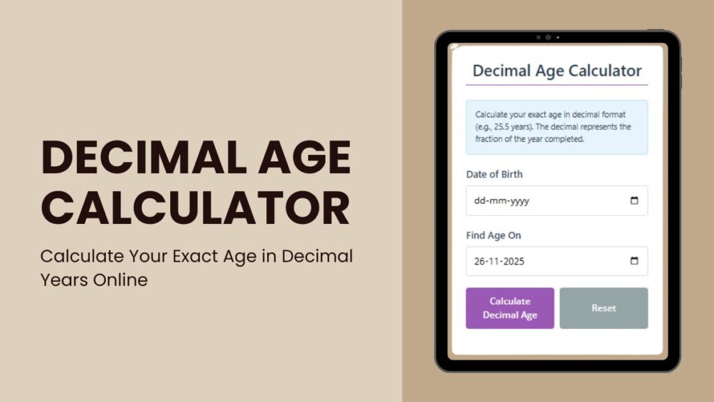 Decimal Age Calculator