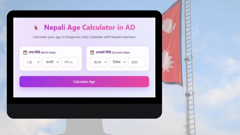 Nepali Age Calculator in AD | Find Your Exact Age Online