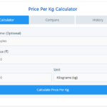 Price per KG Calculator in Rupees | KG to Rupees Calculator